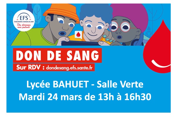 Don du sang le 24 mars 2026
