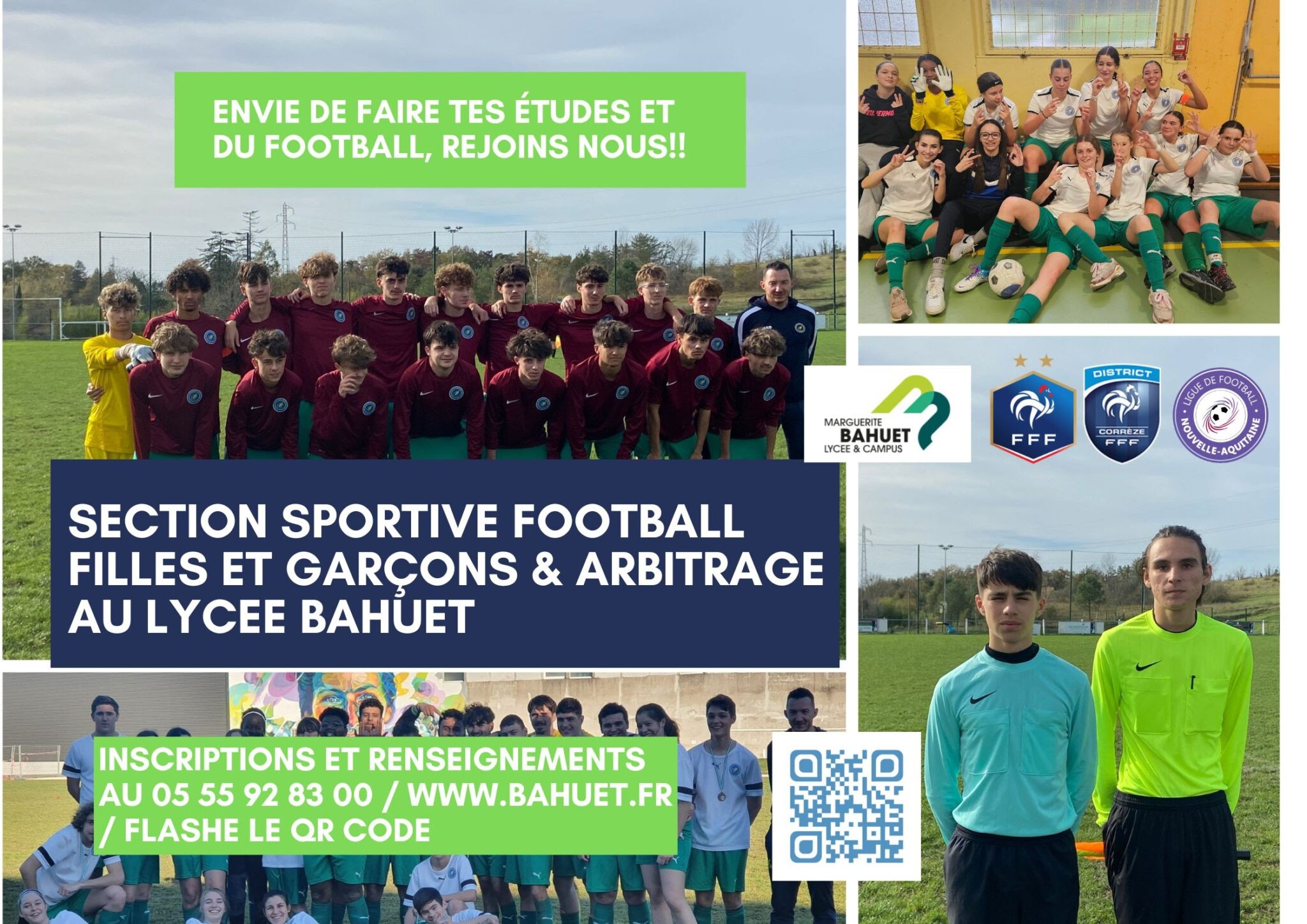 Section sportive football filles et garcons et arbitrage au Lycee Bahuet scaled